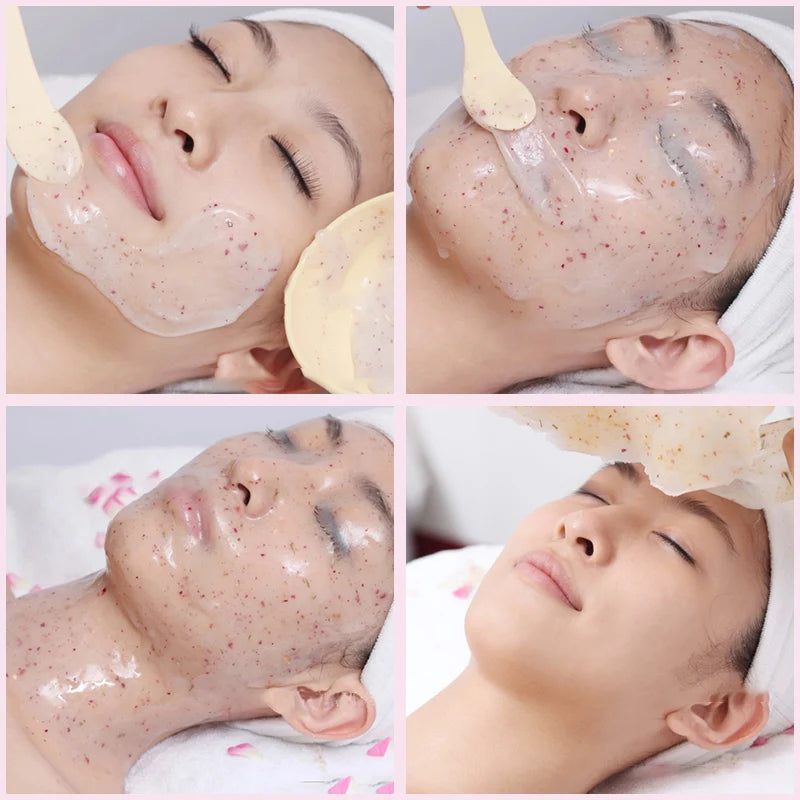 Beauty Salon DIY SPA Soft Hydro Jelly Mask Powder Collagen Hyaluronic Acid Rose Gold Rubber Facial Mask Skincare Cosmetics